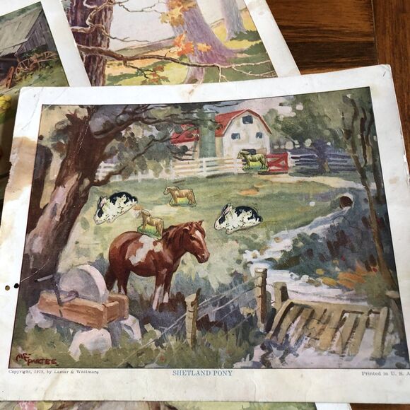 7 Antique Sunday School Attendance Record Print Art Religious Lamar Barton 1920s - Picture 7 of 10